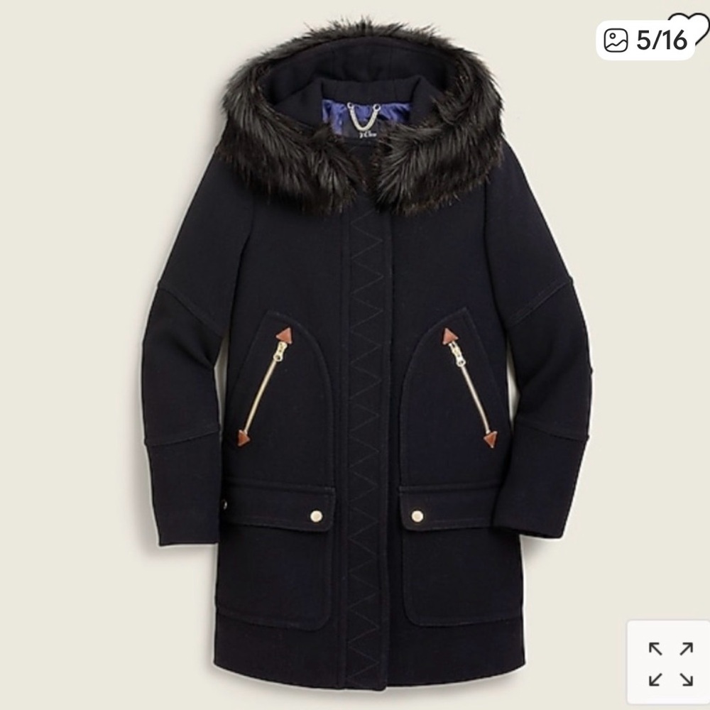 J. Crew chateau parka in Italian stadium cloth wool